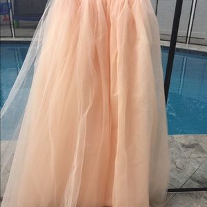 Blush tule skirt